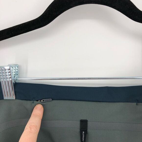 Athleta Allyson Felix Legend Mesh 7/8 Tight Womens XXS Blue Gray Zipper Ankle - Picture 9 of 16